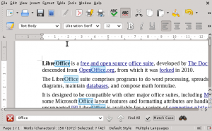LibreOffice Find Bar
